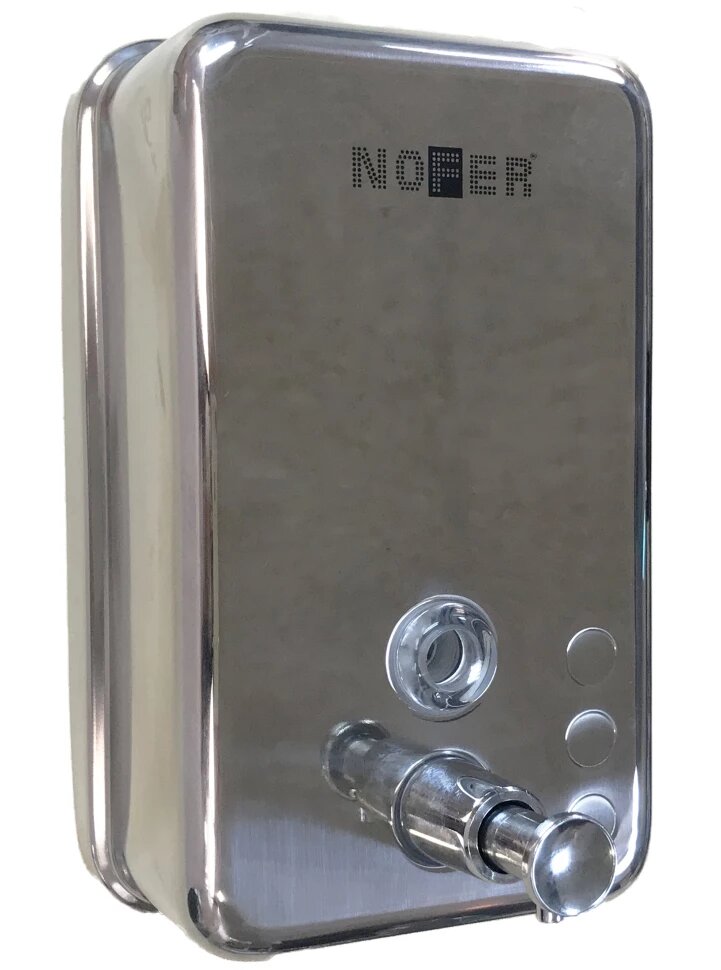 Диспенсер для мыла 1200 мл хром Nofer Inox 03041. B