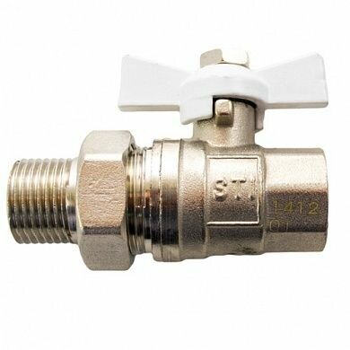 фото Кран шаровой со сгоном вн.- нр. 3/4" бабочка STI 3664