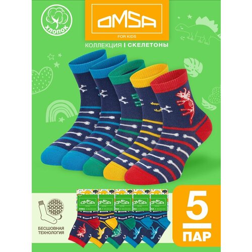фото Носки omsa размер 27-30 (18-20), красный, желтый