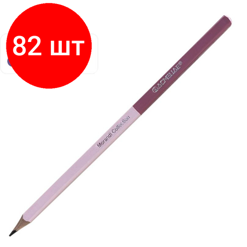 Комплект 82 штук, Карандаш чернографитный ACMELIAE Morandi 2B квадратный, цв. корп. в асс 43984