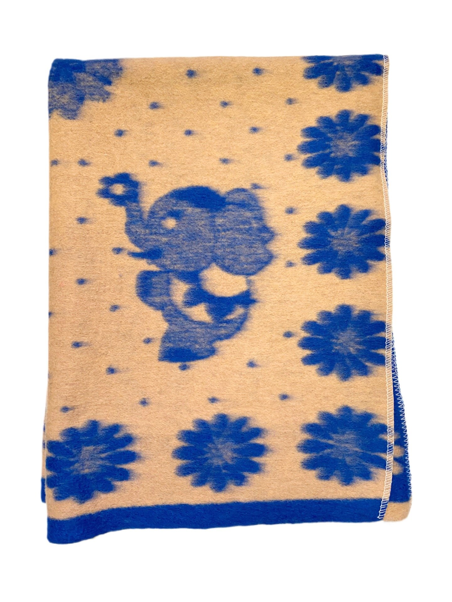 Детское шерстяное одеяло "Слон", 100 х 140 см, жаккардовое