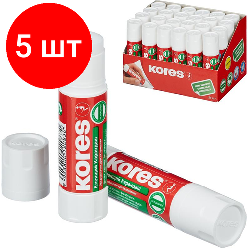 Комплект 5 штук, Клей-карандаш 8г KORES 12083 клей карандаш 8г kores 2штуки