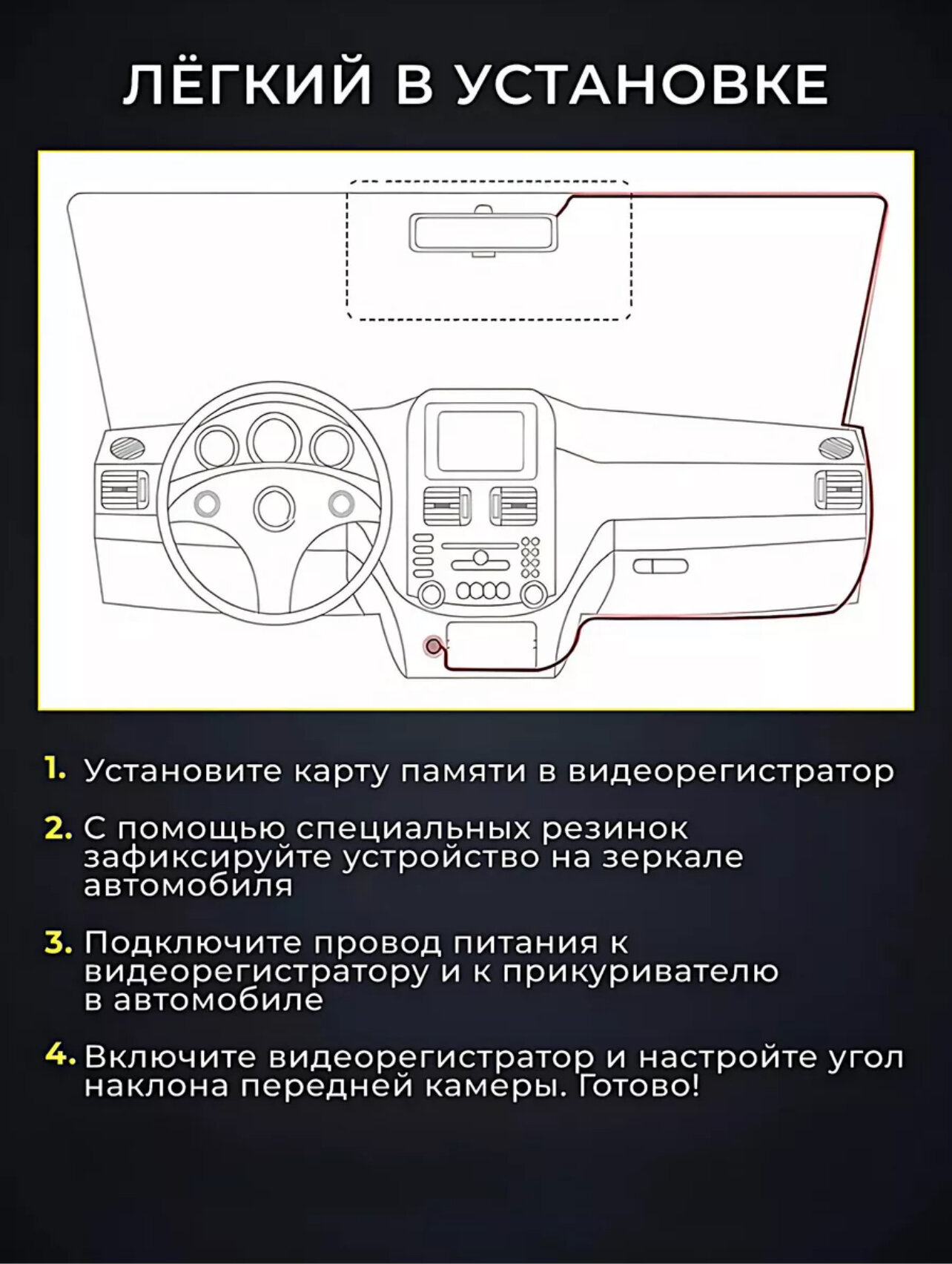 Видео регистратор зеркало HD