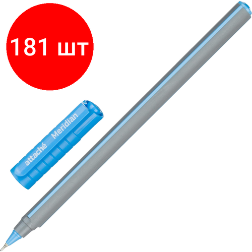 Комплект 181 штук, Ручка шариковая неавтомат. Attache Meridian, 0.35мм, масл, голуб. корп комплект 23 штук ручка шариковая неавтомат attache meridian 0 35мм масл голуб корп
