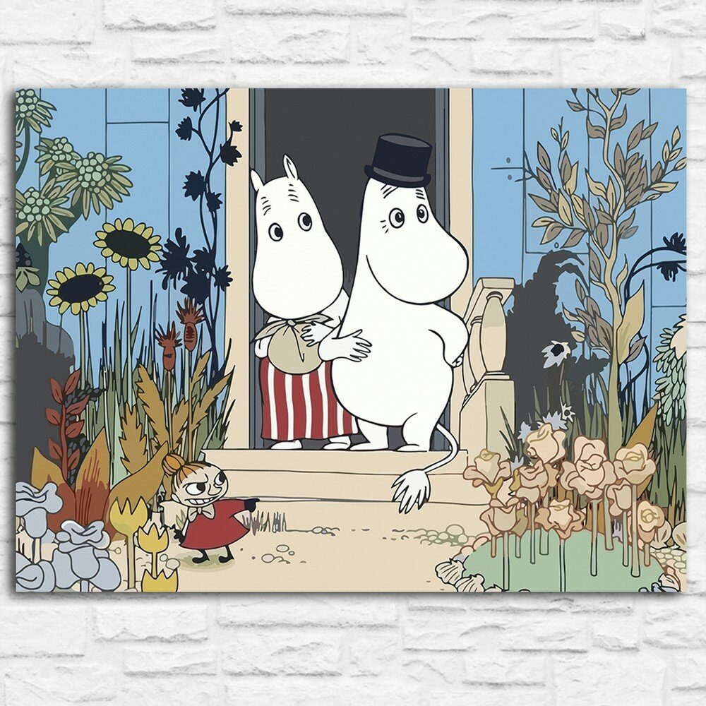 Картина по номерам на холсте муми троль (moomin, туве янссон, уют, снуснумрик) - 13749 Г 30x40