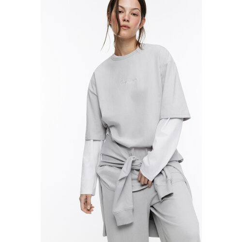 фото Футболка befree, размер l, серый