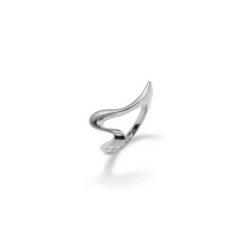 фото Кольцо waves & gems, серебро, 925 проба, платинирование, размер 17, серебряный waves and gems