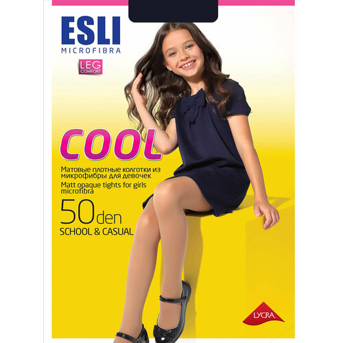 Колготки ESLI COOL, 50 den, размер 140-146, синий колготки incanto детские классические 40 den матовые размер 140 146 белый