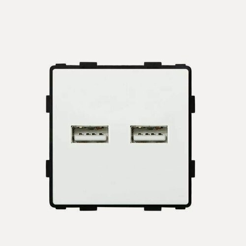 Изображение товара Механизм розетки (без рамки) 2Usb АА, 5В 3.1 А, цвет белый