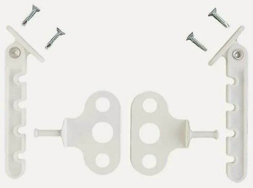 Изображение товара Ограничитель открывания для окон ПВХ, белый, 2 штуки, с саморезами в комплекте