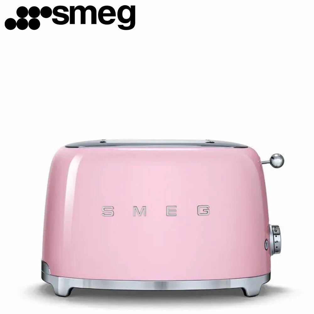 Тостер SMEG TSF01PKEU / мощность 950 Вт / на 2 ломтика / розовый