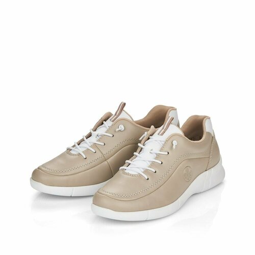 фото Полуботинки rieker, размер 40, бежевый