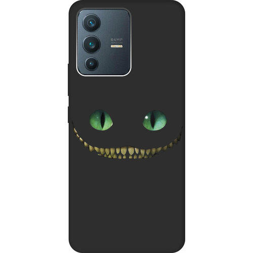 Матовый Soft Touch силиконовый чехол на Vivo V23 / Виво В23 с 3D принтом Cheshire Cat черный матовый soft touch силиконовый чехол на vivo v23 виво в23 с 3d принтом kiss черный