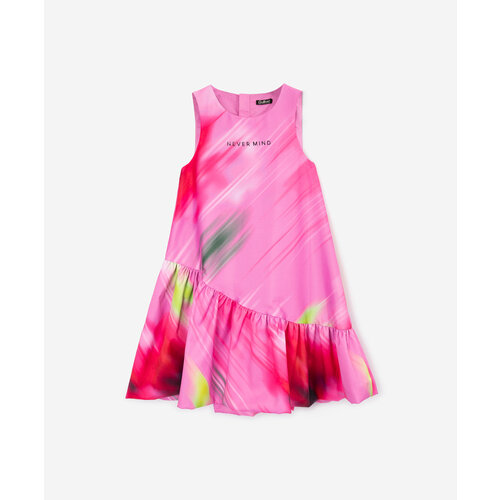 Платье Gulliver, размер 152, мультиколор платье gulliver хлопок однотонное размер 152 розовый
