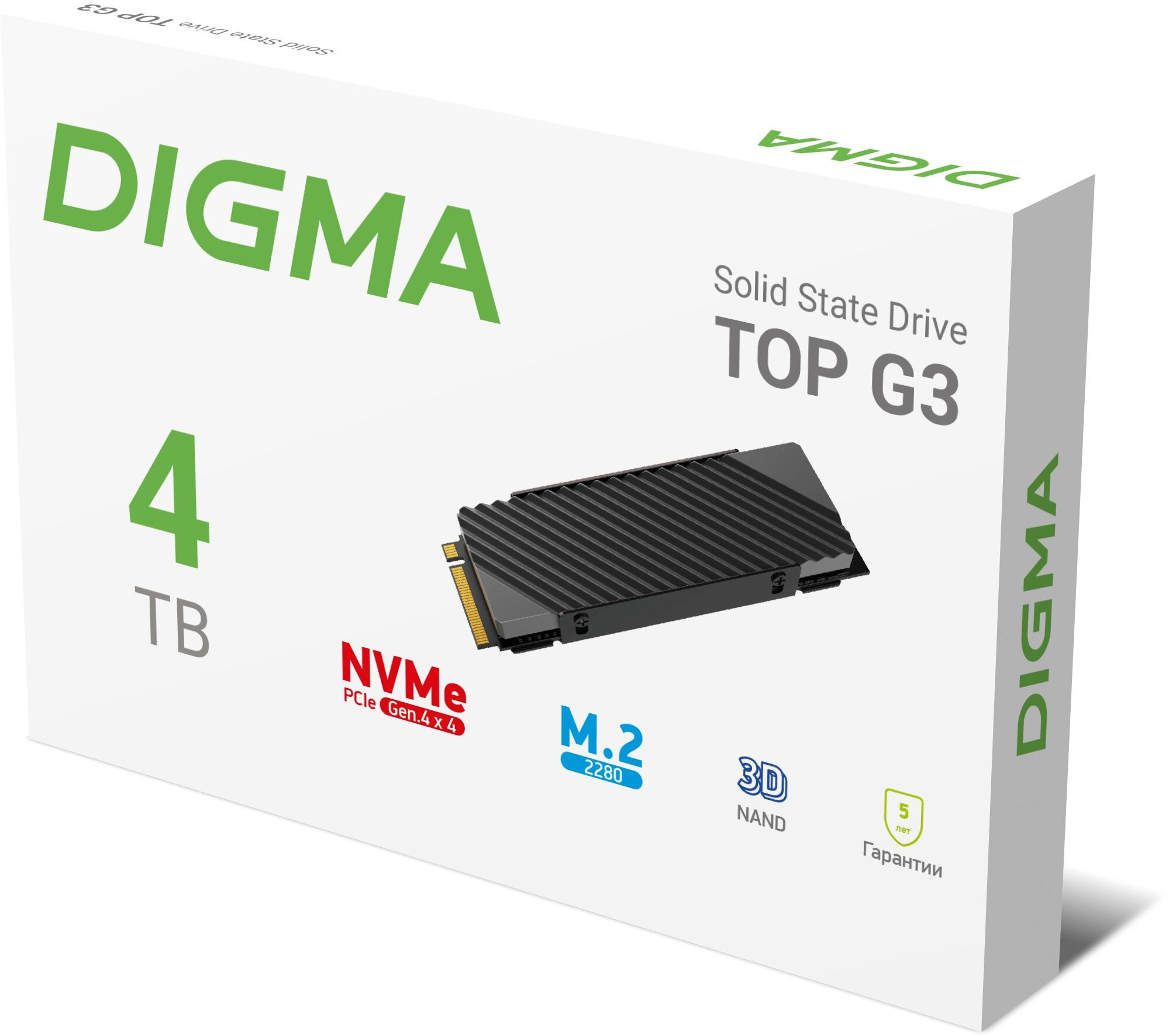 DIGMA Накопитель SSD Digma PCIe 4.0 x4 4TB DGST4004TG33T Top G3 M.2 2280 DGST4004TG33T