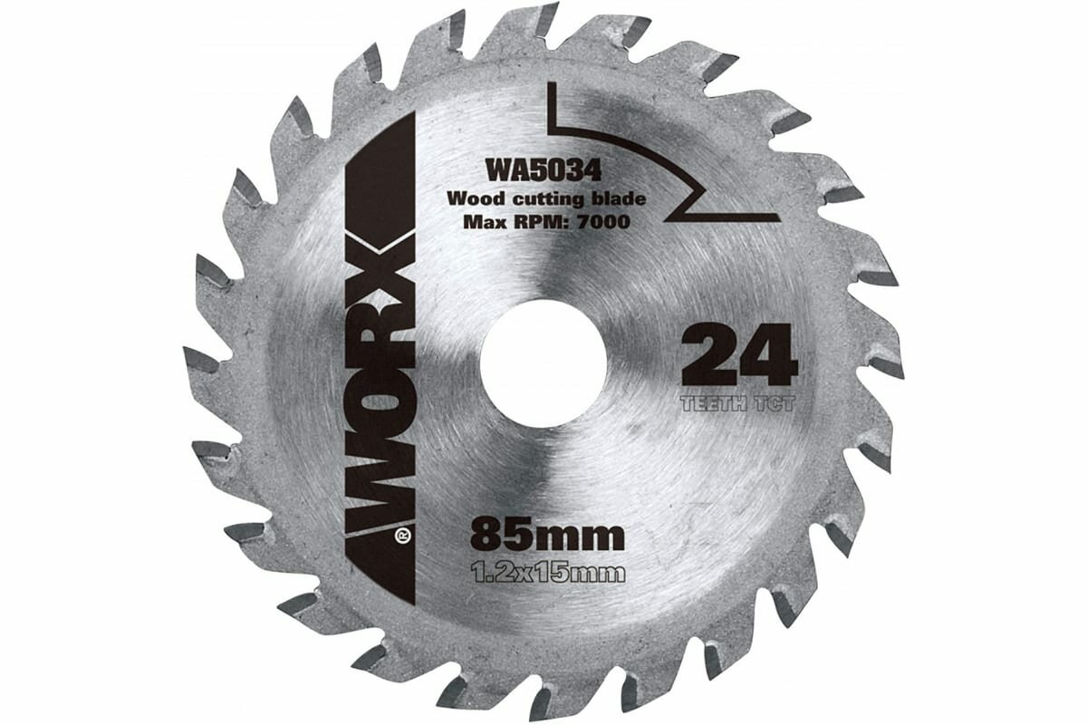 Пильный диск (24Т 85x1.2x15 мм) твердосплавный WORX WA5034
