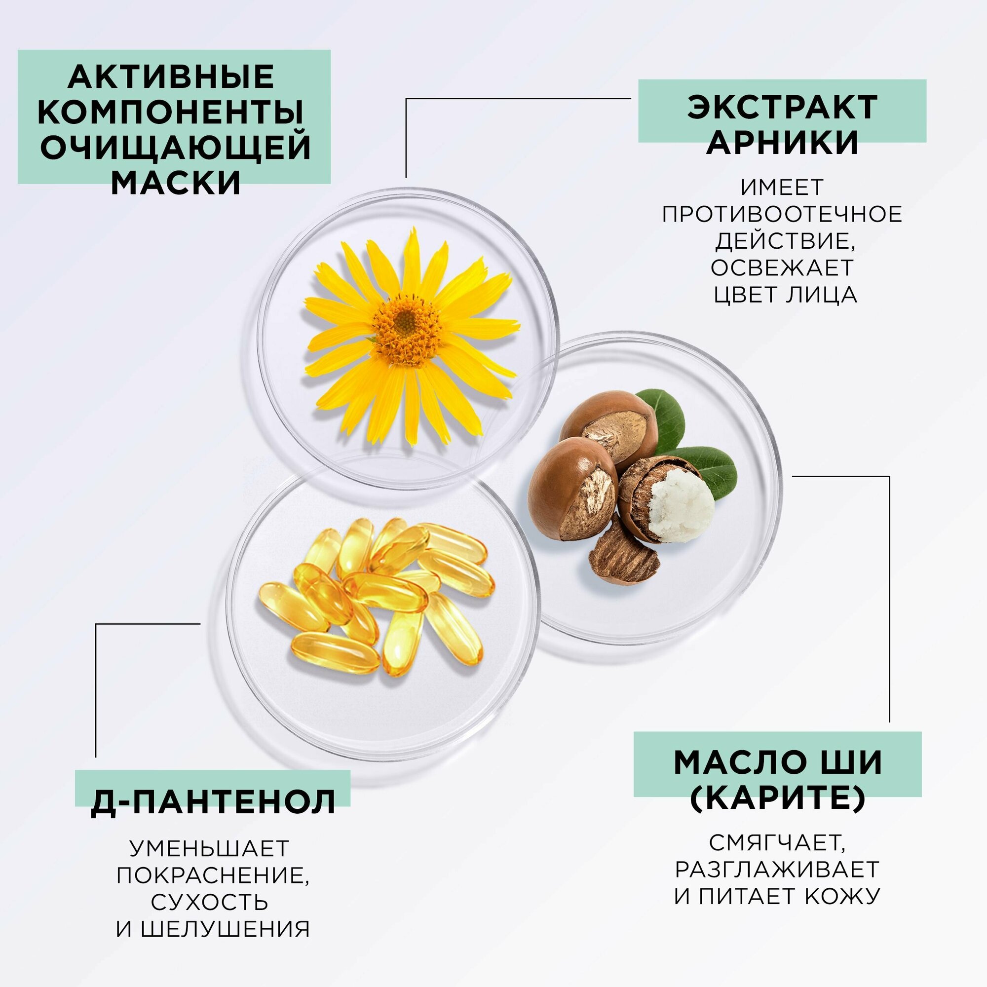 MIXIT Набор уходовой косметики для лица: маска глиняная питательная и очищающая Mask Puzzle