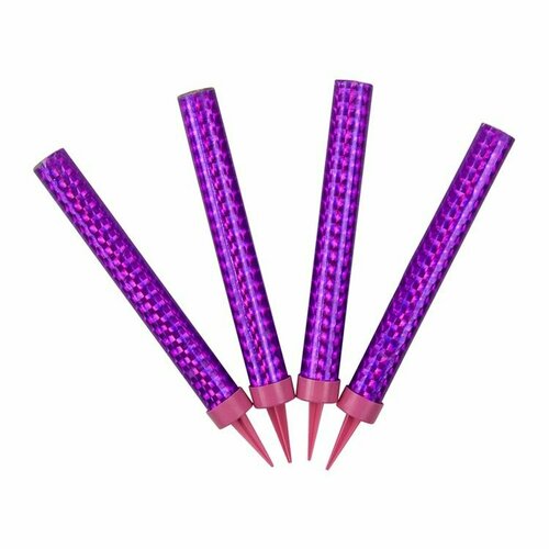 Свеча для торта Фонтан Розовое Пламя 12см 30сек 4шт