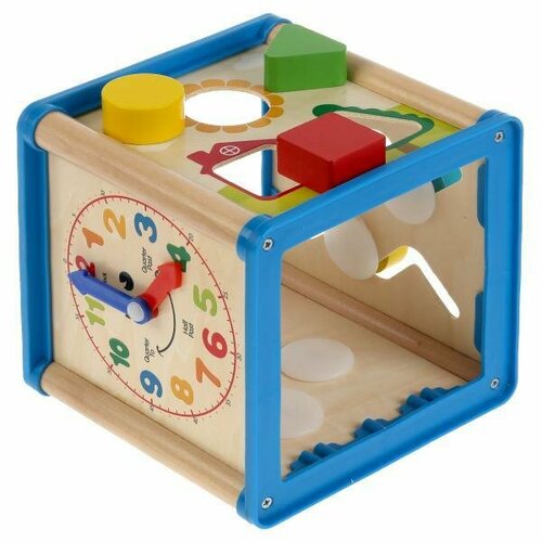 Сортер. Игрушка деревянная Волшебный куб, 3+. сортер учим цвета и размеры развивающая игрушка