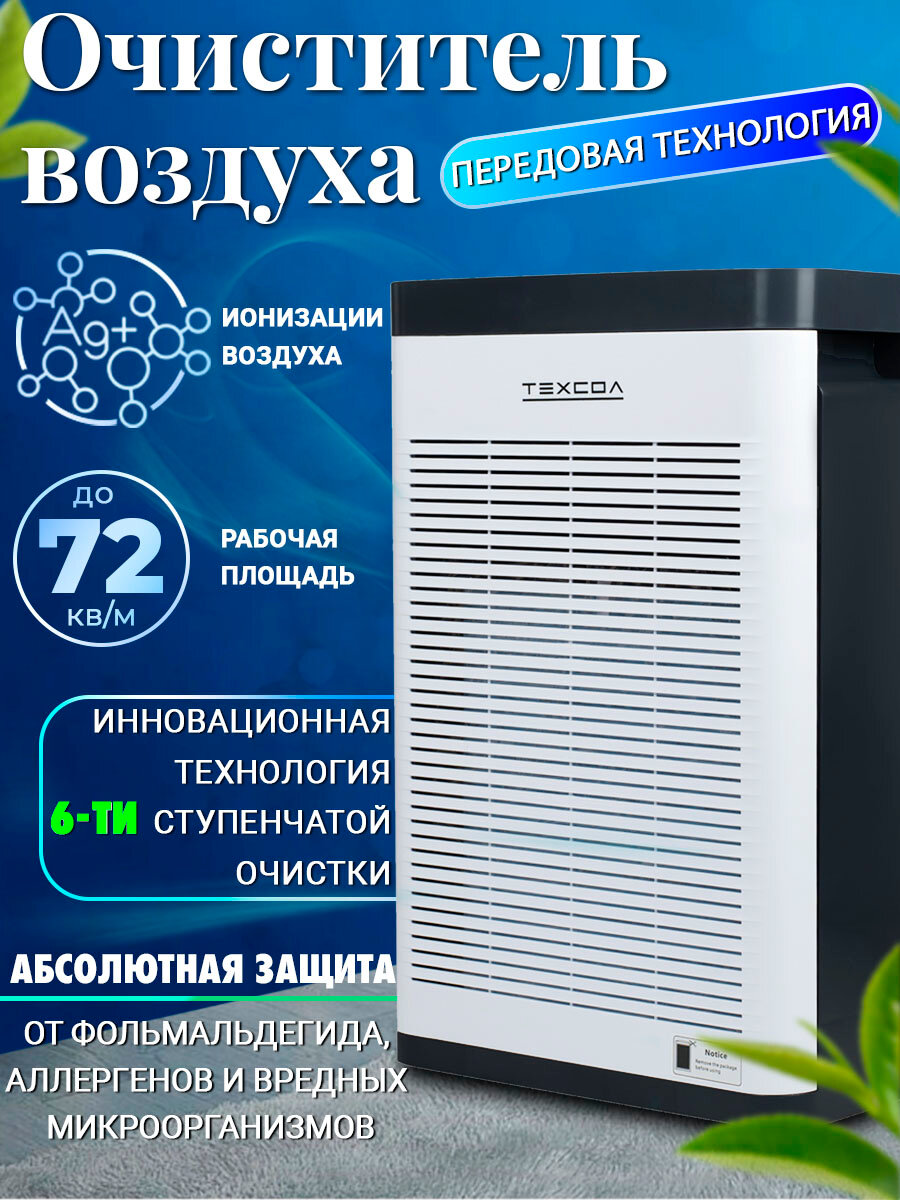 фото Очиститель воздуха от пыли и аллергенов с ионизатором и стерилизацией