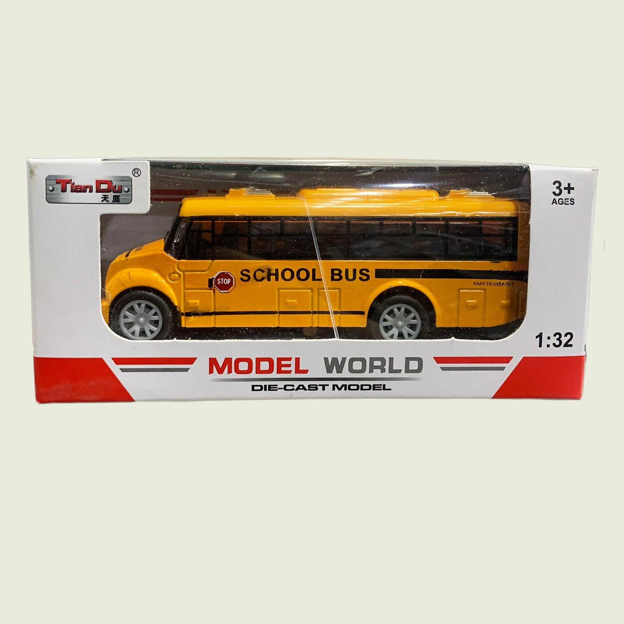 Школьный автобус - металлическая модель 1:32 - желтый