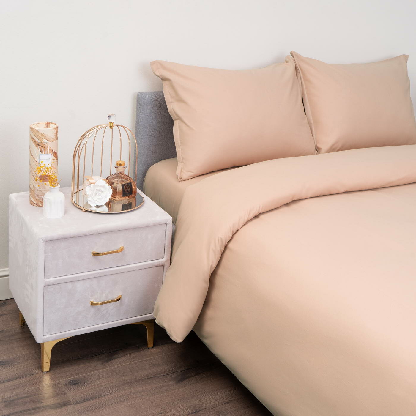 фото Комплект постельного белья однотонный, полутороспальный, аметист