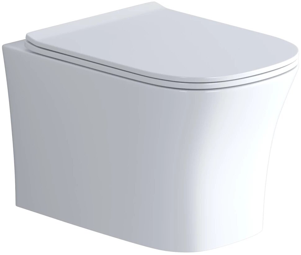 Унитаз подвесной Grossman GR-4474S безободковый с сиденьем микролифт белый