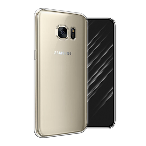 Силиконовый чехол на Samsung Galaxy S7 / Самсунг Галакси S7, прозрачный пластиковый чехол птички лисички на samsung galaxy s7 самсунг галакси с 7