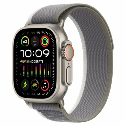 Умные часы APPLE Watch Ultra 2 GPS Cellular 49mm Titanium Case with Green-Grey Trail Loop - ML MRF43 MRFP3 11136900₽