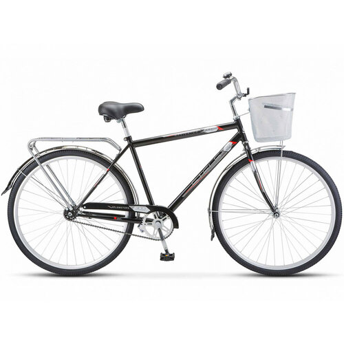 фото Stels велосипед стелс navigator 300 gent/300c+ корзина (рама 20", зеленый)