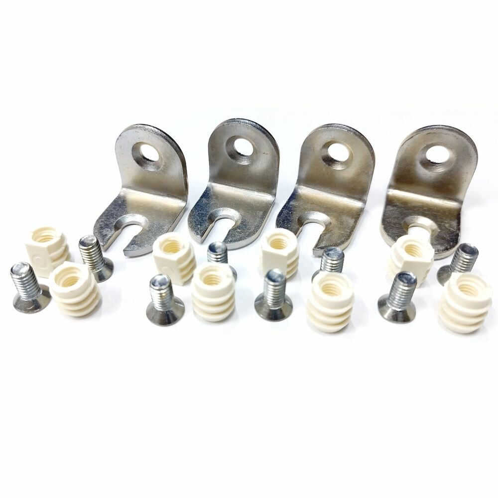 фото Стяжка угловая №348 с муфтами и винтами, в комплекте 4 шт.