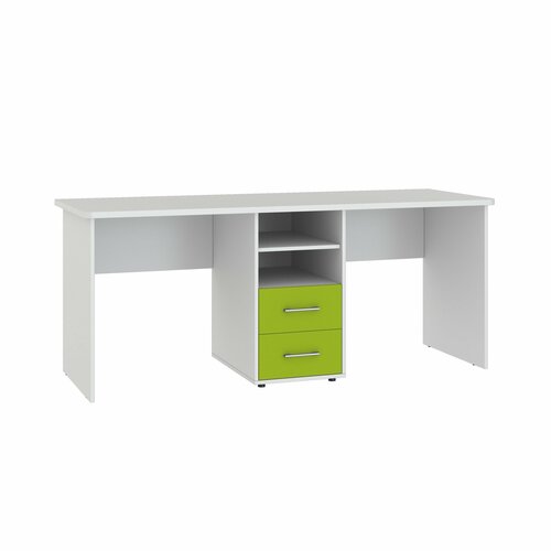Письменный стол Школьник-4 корпус белый/лайм