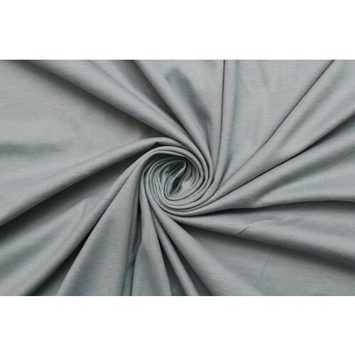 Ткань Трикотаж стрейч ментолово-серый, ш174см, 0,5 м