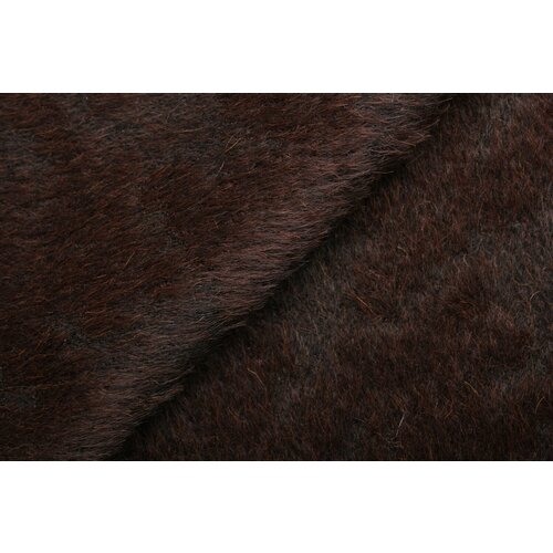 Ткань пальтовая Agnona коричневая с оттенком махагон в гусиную лапку, ш155см, 0,5 м