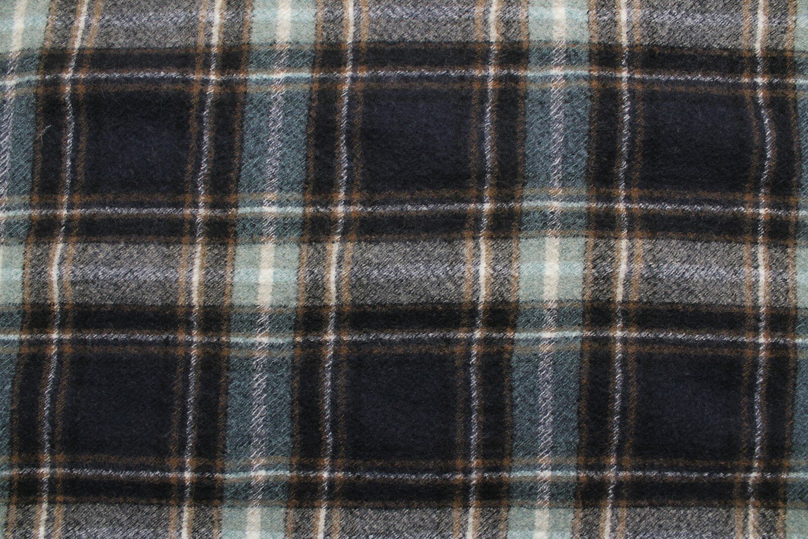 Ткань пальтово-костюмная двусторонняя клетка в коричнево-фисташковых тонах, ш134см, 0,5 м