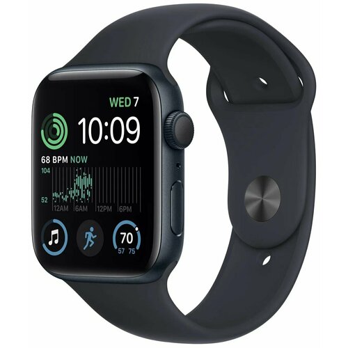 умные часы apple watch series 9 45 мм aluminium case midnight sport band m l Умные часы Apple Watch Series SE Gen 2 2023 44 мм Aluminium Case GPS, midnight Sport Band