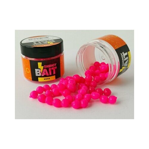 фото Искусственная насадка "energy bait" икра (m) д.7мм, цв. малиновый, ароматизированная (63шт) 3k вaits