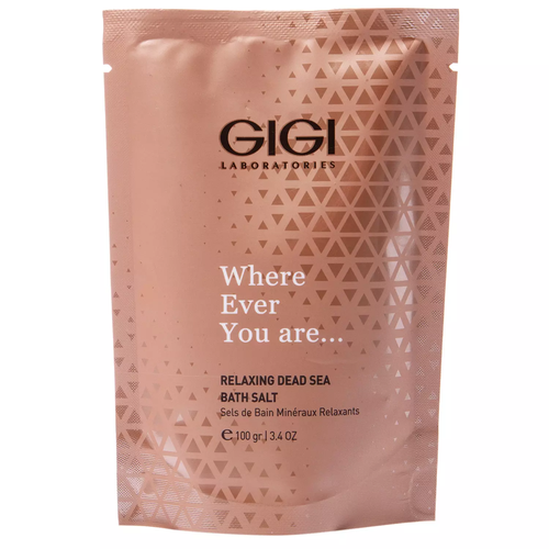 Соль для ванн Gigi Where Ever You Are Relaxing Dead Sea Bath Salt расслабляющая, с минералами мёртвого моря, 100 г