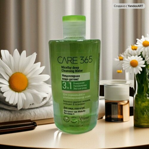 Мицеллярная вода-детокс Care 365, для нормальной и комбинированной кожи, 445мл