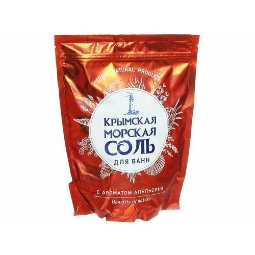 Соль для ванны крымская морская упаковка 1100г Апельсин 538₽