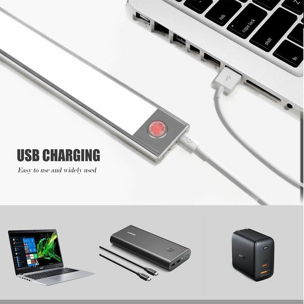 фото Светодиодный ультратонкий ночник с датчиком движения