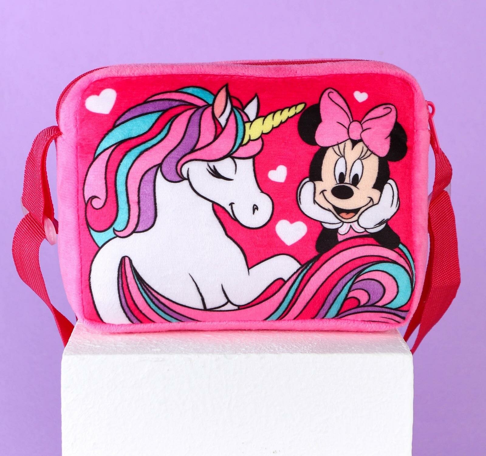 фото Сумка детская плюшевая "Единорог", Минни Маус