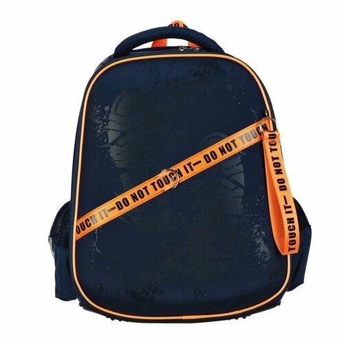 Рюкзак каркасный Hatber Ergonomic Plus, для мальчика Don't Touch, синий, 38 х 29 х 16 см