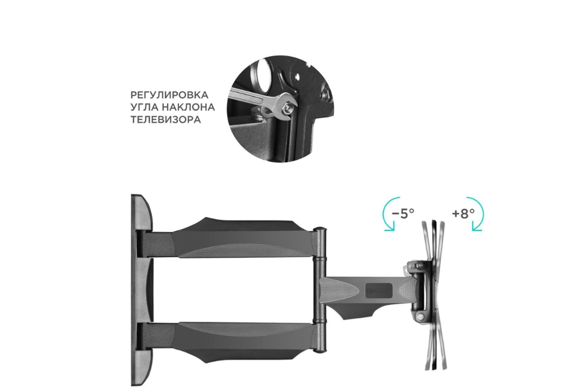 Кронштейн для телевизора Onkron NP23 (макс.35кг) черный - фото №13