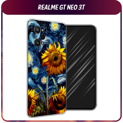 Силиконовый чехол на Realme GT Neo 3T/GT Neo 2 / Реалми GT Neo 3T Цветы Ван Гога силиконовый чехол на realme gt neo 3t реалми gt нео 3t черно золотая клубника