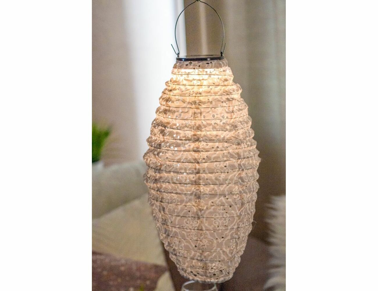 фото Подвесной светильник Solar астериск гуте на солнечной батарее, белый, 45х20 см, Koopman International AF5000610-1