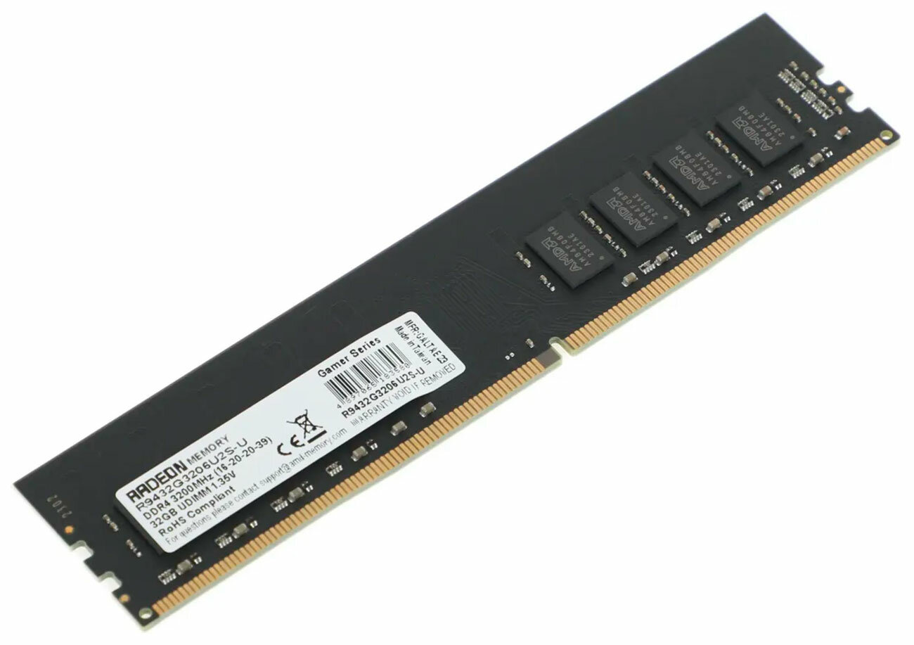 Оперативная память AMD R9 DDR4 - 32Gb, 3200 МГц, DIMM, CL16 (r9432g3206u2s-u) - фото №15