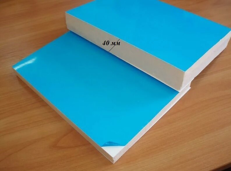 фото Сэндвич панель ПВХ для окон, дверей белый 40 мм. Ширина 700 мм, длина 2500 мм