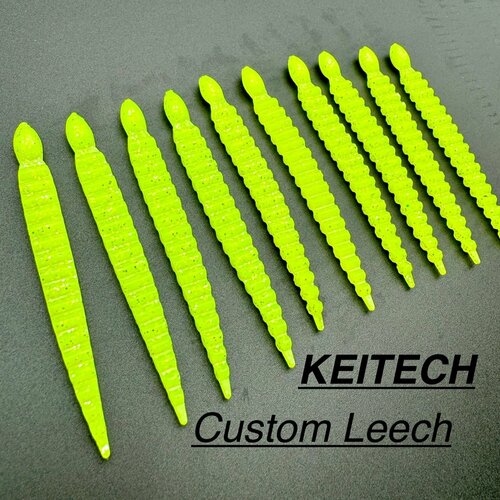 Силиконовая приманка KEITECH Custom Leech 8 см (упаковка - 10 шт) на окунь, щуку, судак