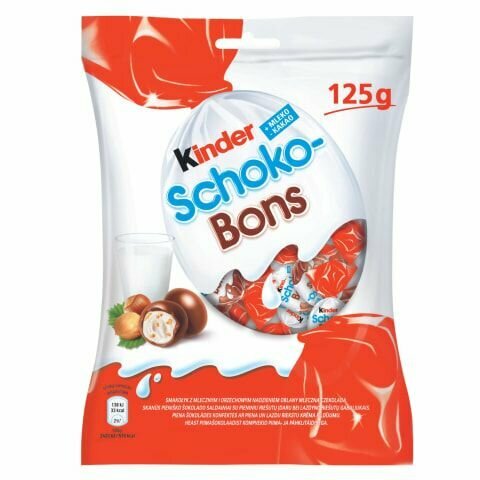 Конфеты Kinder Schoko-Bons / Шоко-Бoнc с молочно-ореховой начинкой 125 гр - фотография № 1